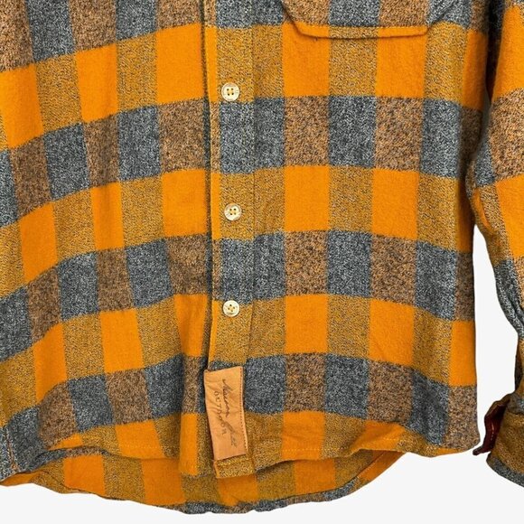 Maroon Bells Mens Campfire Shirt Size S Aspen Gold Check Long Sleeve Outdoor - Picture 4 of 12